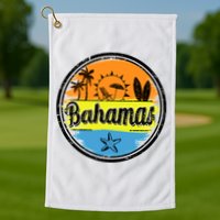 Bahamas Retro Circle Golf Towel