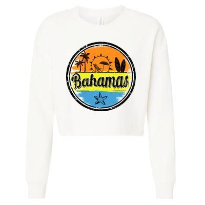 Bahamas Retro Circle Cropped Pullover Crew