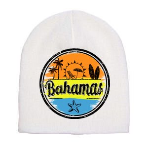 Bahamas Retro Circle Short Acrylic Beanie