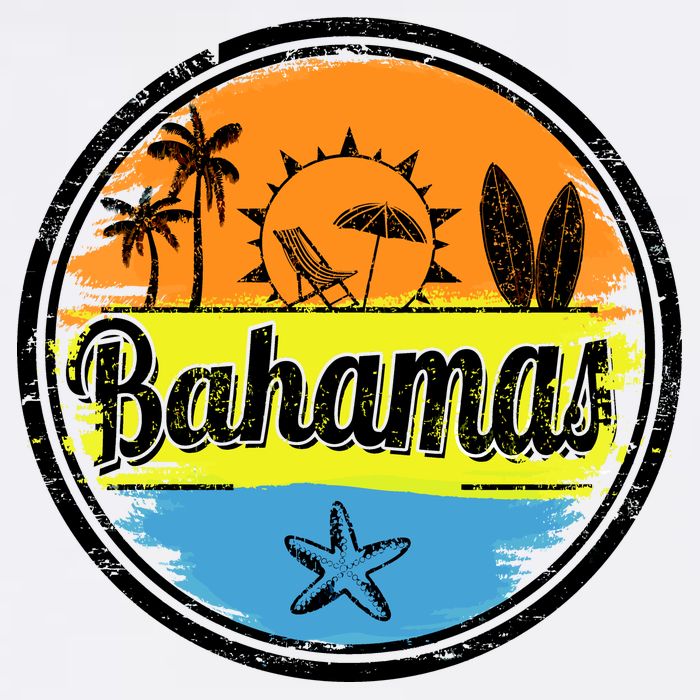 Bahamas Retro Circle Wool Snapback Cap