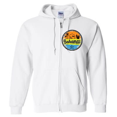 Bahamas Retro Circle Full Zip Hoodie