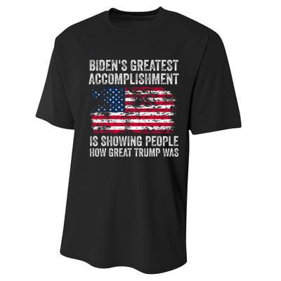 BidenS Accomplishment Is Showing People How Great Trump Was Performance Sprint T-Shirt