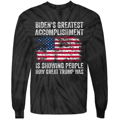 BidenS Accomplishment Is Showing People How Great Trump Was Tie-Dye Long Sleeve Shirt