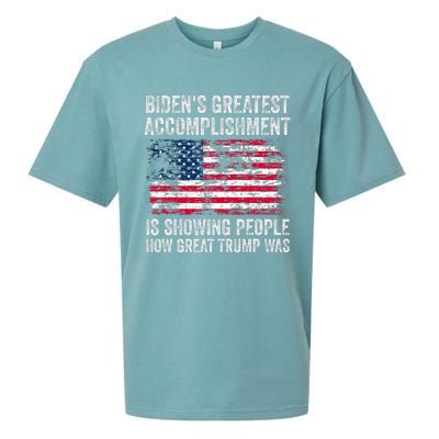 BidenS Accomplishment Is Showing People How Great Trump Was Sueded Cloud Jersey T-Shirt