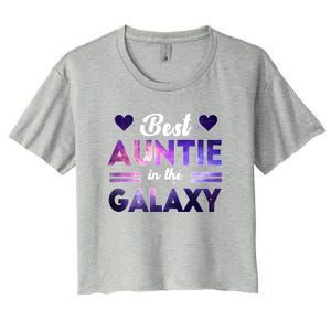 Best Auntie In The Galaxy Happy Parents Day Tie Dye Gift Women's Crop Top Tee