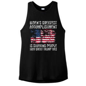 BidenS Accomplishment Is Showing People How Great Trump Was Ladies PosiCharge Tri-Blend Wicking Tank