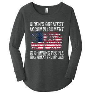 BidenS Accomplishment Is Showing People How Great Trump Was Women's Perfect Tri Tunic Long Sleeve Shirt