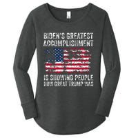 BidenS Accomplishment Is Showing People How Great Trump Was Women's Perfect Tri Tunic Long Sleeve Shirt