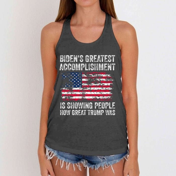 BidenS Accomplishment Is Showing People How Great Trump Was Women's Knotted Racerback Tank