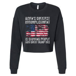 BidenS Accomplishment Is Showing People How Great Trump Was Cropped Pullover Crew