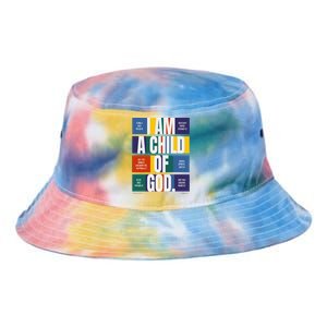 Bible Affirmations I'm a child of God Christian Faith Tie Dye Newport Bucket Hat