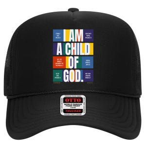 Bible Affirmations I'm a child of God Christian Faith High Crown Mesh Back Trucker Hat