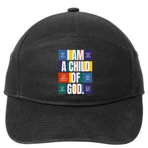 Bible Affirmations I'm a child of God Christian Faith 7-Panel Snapback Hat