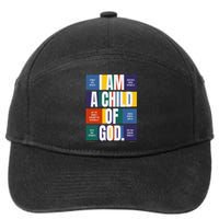 Bible Affirmations I'm a child of God Christian Faith 7-Panel Snapback Hat