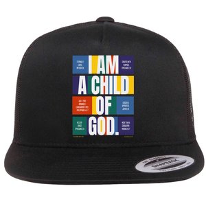 Bible Affirmations I'm a child of God Christian Faith Flat Bill Trucker Hat