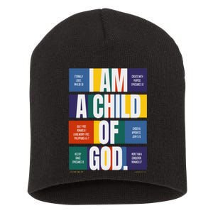 Bible Affirmations I'm a child of God Christian Faith Short Acrylic Beanie