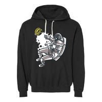 Bitcoin Astronaut In Space Garment-Dyed Fleece Hoodie