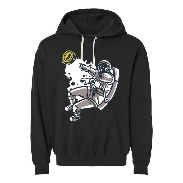 Bitcoin Astronaut In Space Garment-Dyed Fleece Hoodie