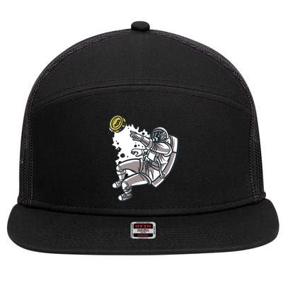 Bitcoin Astronaut In Space 7 Panel Mesh Trucker Snapback Hat