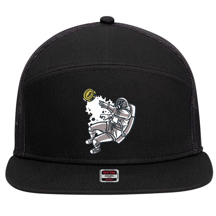 Bitcoin Astronaut In Space 7 Panel Mesh Trucker Snapback Hat