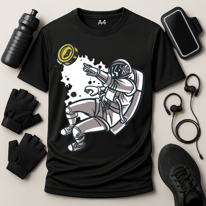 Bitcoin Astronaut In Space Performance Shirt