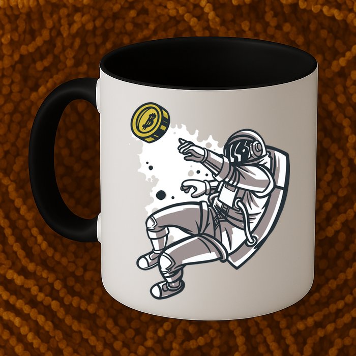 Bitcoin Astronaut In Space Mug