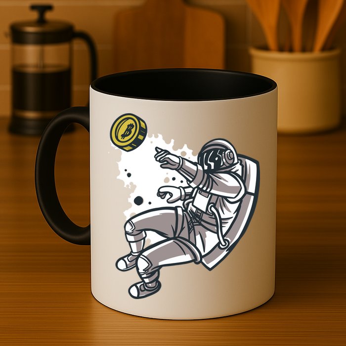 Bitcoin Astronaut In Space Mug