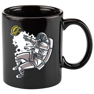 Bitcoin Astronaut In Space 11oz C Handle Ceramic Mug