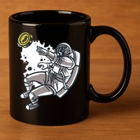Bitcoin Astronaut In Space 11oz C Handle Ceramic Mug