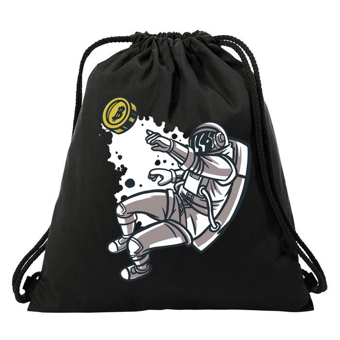 Bitcoin Astronaut In Space Drawstring Bag