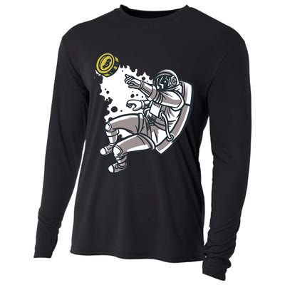 Bitcoin Astronaut In Space Cooling Performance Long Sleeve Crew