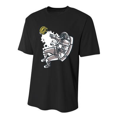Bitcoin Astronaut In Space Youth Performance Sprint T-Shirt