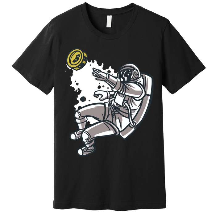 Bitcoin Astronaut In Space Premium T-Shirt