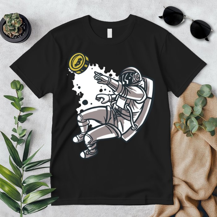Bitcoin Astronaut In Space Premium T-Shirt