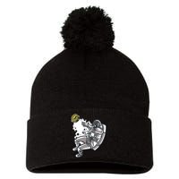 Bitcoin Astronaut In Space Pom Pom 12in Knit Beanie