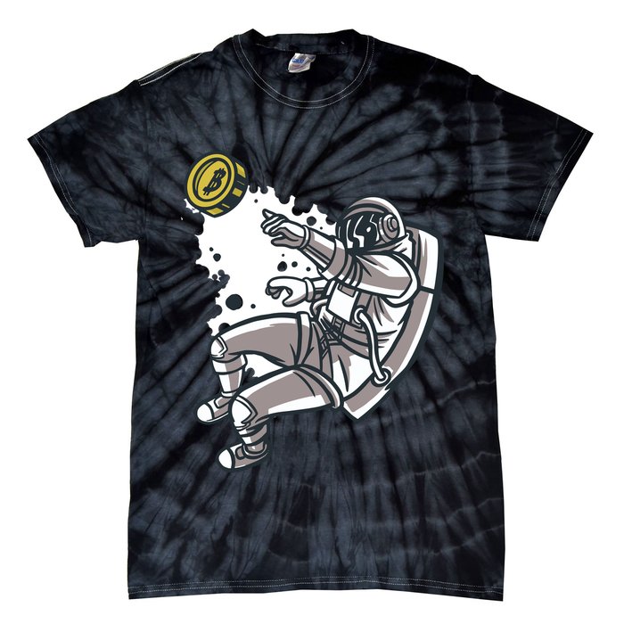 Bitcoin Astronaut In Space Tie-Dye T-Shirt