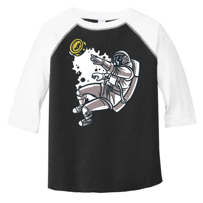 Bitcoin Astronaut In Space Toddler Fine Jersey T-Shirt