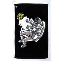 Bitcoin Astronaut In Space Golf Towel