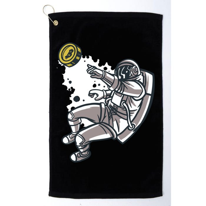 Bitcoin Astronaut In Space Golf Towel