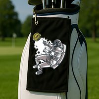 Bitcoin Astronaut In Space Golf Towel