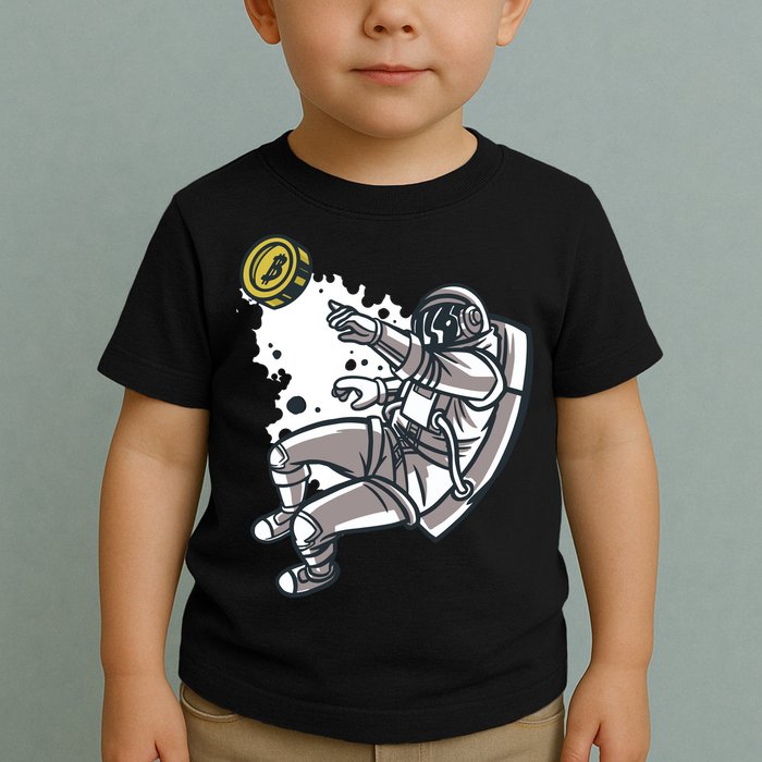 Bitcoin Astronaut In Space Toddler T-Shirt