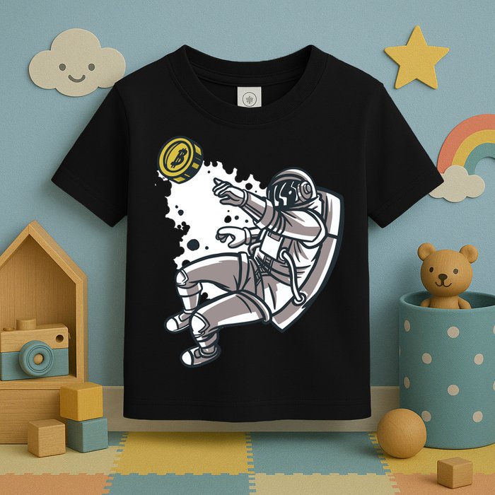 Bitcoin Astronaut In Space Toddler T-Shirt