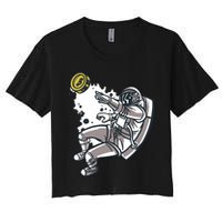 Bitcoin Astronaut In Space Crop Top