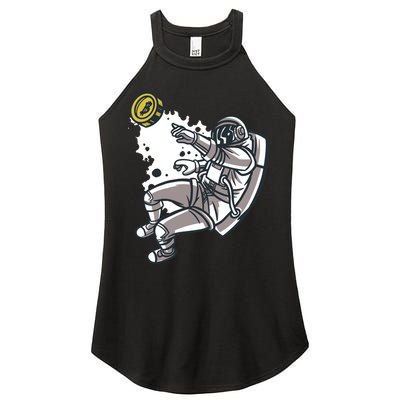 Bitcoin Astronaut In Space Women's Perfect Tri Rocker Tank