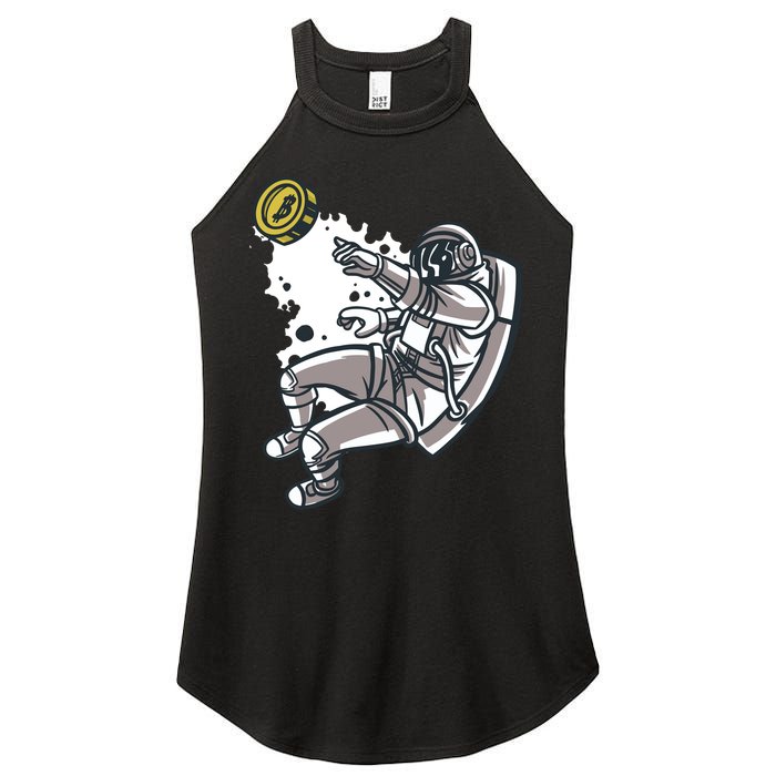 Bitcoin Astronaut In Space Women's Perfect Tri Rocker Tank