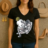Bitcoin Astronaut In Space Women's V-Neck T-Shirt