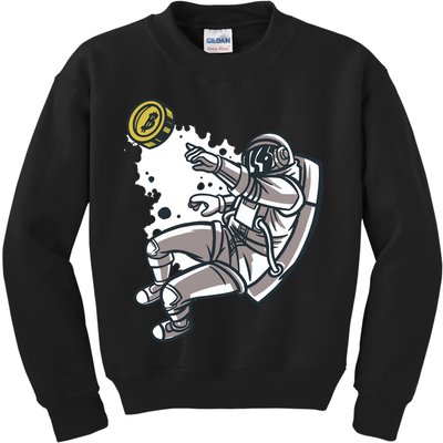 Bitcoin Astronaut In Space Kids Sweatshirt