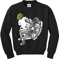Bitcoin Astronaut In Space Kids Sweatshirt
