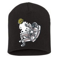 Bitcoin Astronaut In Space Short Acrylic Beanie