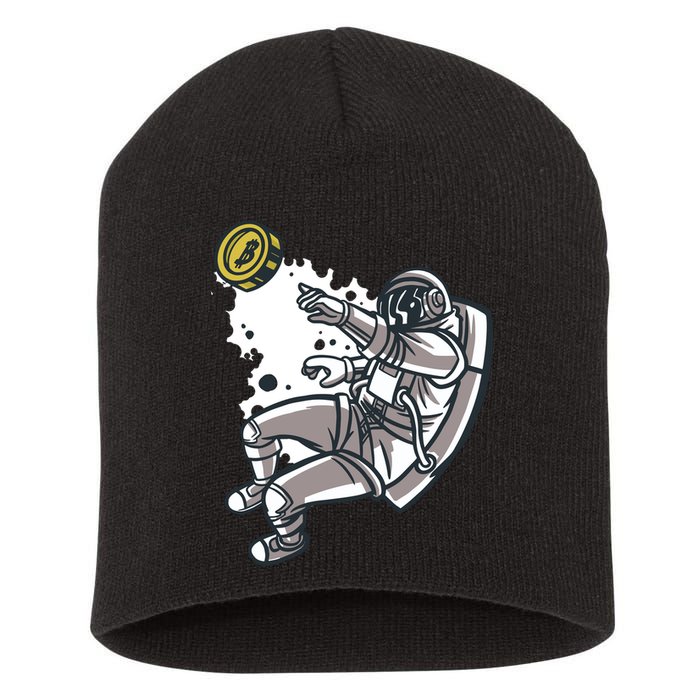 Bitcoin Astronaut In Space Short Acrylic Beanie